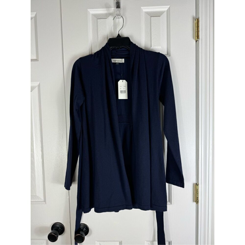 NWT Angel Womens Navy Maternity Cardigan Size XS/S